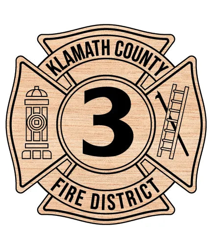 Klamath County Fire District 3 Badge SVG Oregon Firefighter Vector