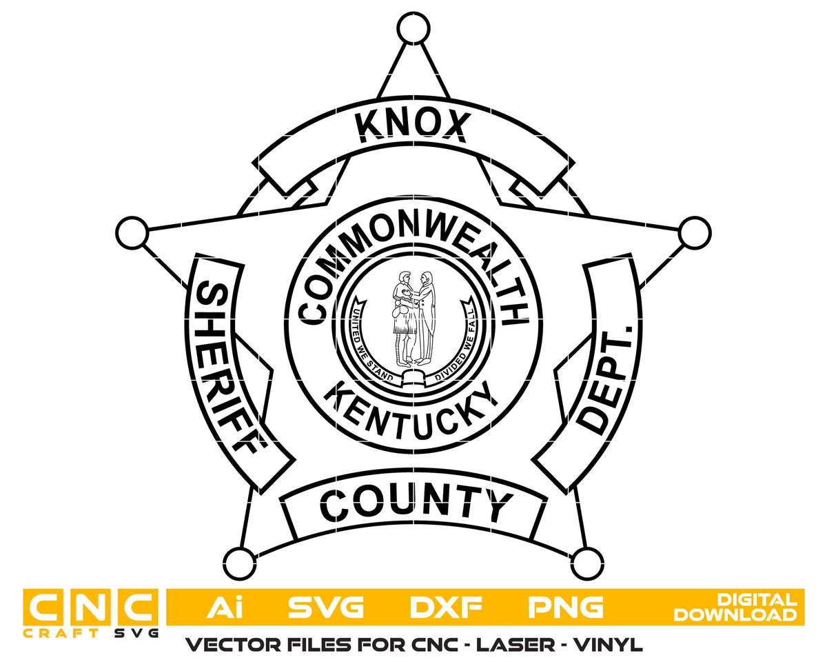 Knox County Sheriff's Department Patch SVG Kentucky Law Enforcement Vector
