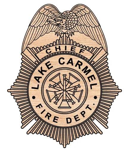 Lake Carmel Fire Dept Chief Badge SVG Fire Rescue Vector