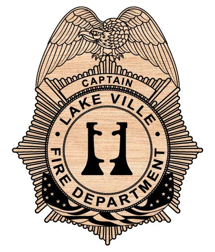 Lakeville Fire Department Captain Badge SVG Fire Rescue Vector