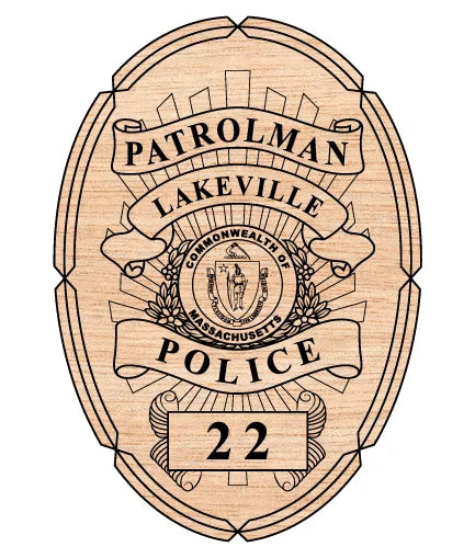 Lakeville Police Patrolman Badge Massachusetts SVG Law Enforcement Vector