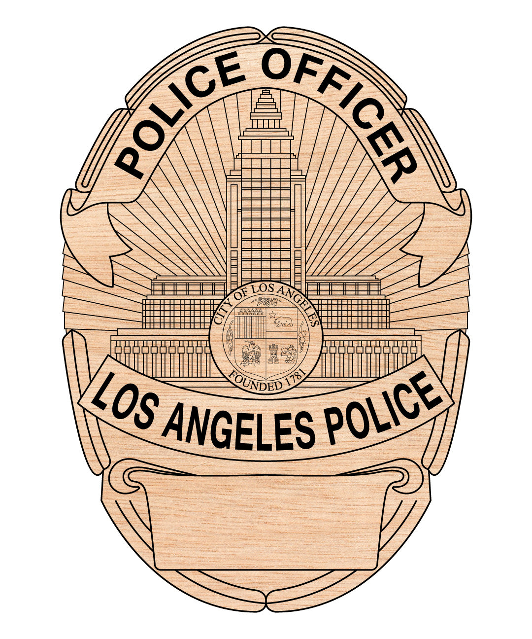LAPD Police Officer Badge SVG Bundle, LAPD Badge Vector Set, Los Angeles Police Badge SVG, Police Officer Badge Bundle, Law Enforcement Badge Vector, Badge Engraving Files