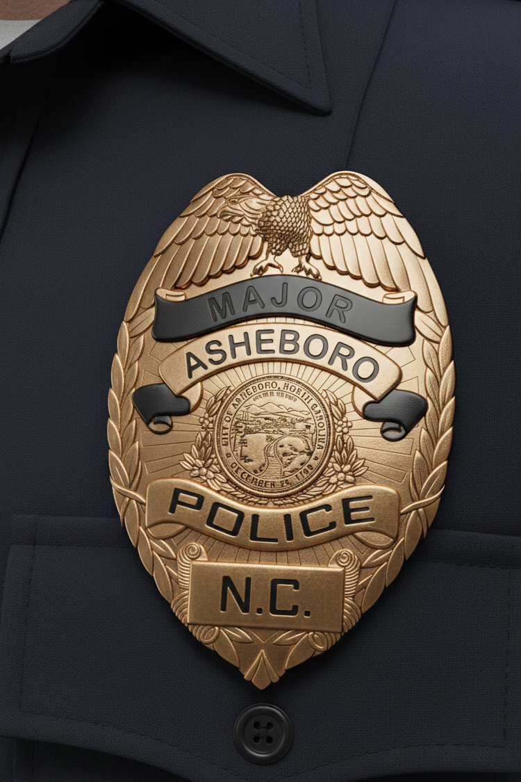 Asheboro Police Major Badge SVG
Asheboro Police Badge Vector
Law Enforcement Badge Asheboro North Carolina
Police Major Badge SVG
Asheboro Police Department Emblem