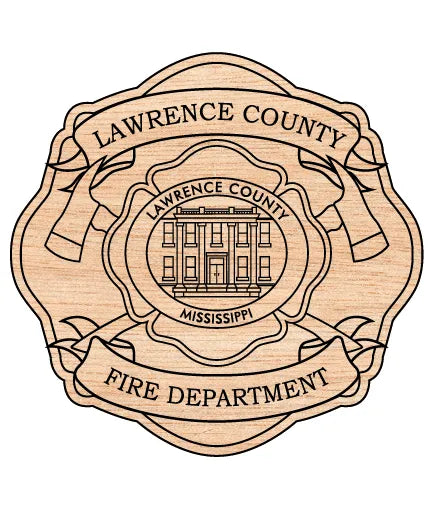 Lawrence County Fire Department Badge Mississippi SVG Firefighter Vector