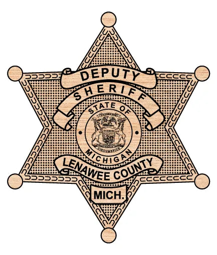 Lenawee County Deputy Sheriff Badge Michigan SVG Sheriff Vector