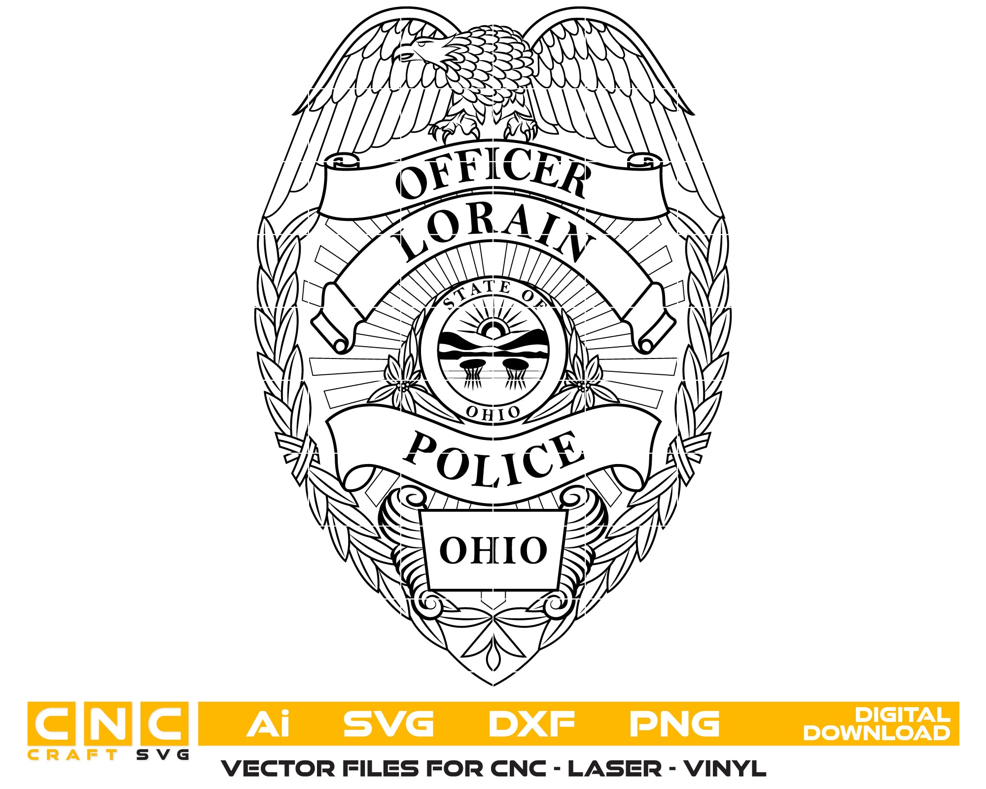 Lorain Police Officer Badge SVG
Lorain Police Badge Vector
Law Enforcement Badge Lorain
Police Officer Badge SVG
Lorain Police Department Emblem