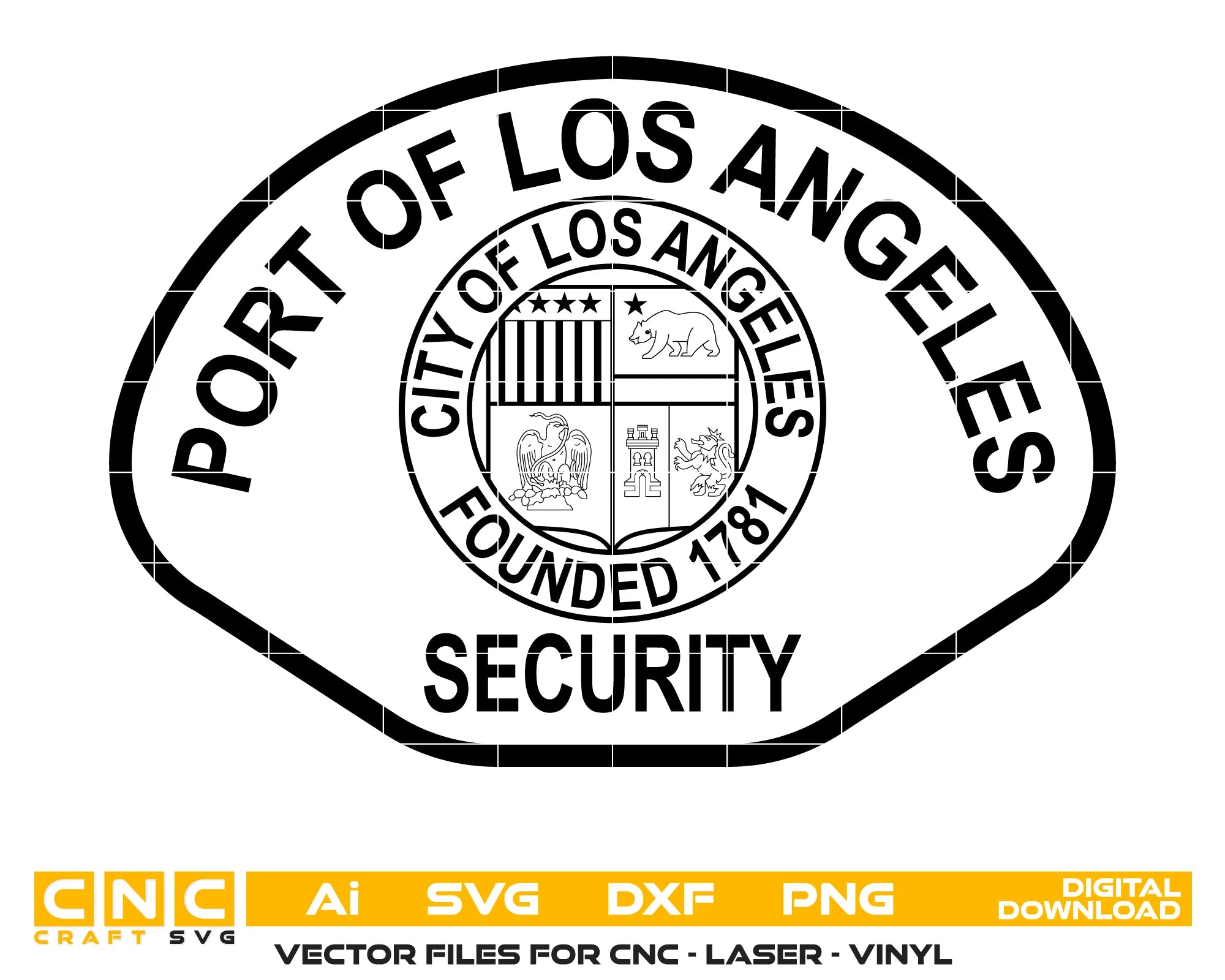 Port of Los Angeles Security Patch SVG