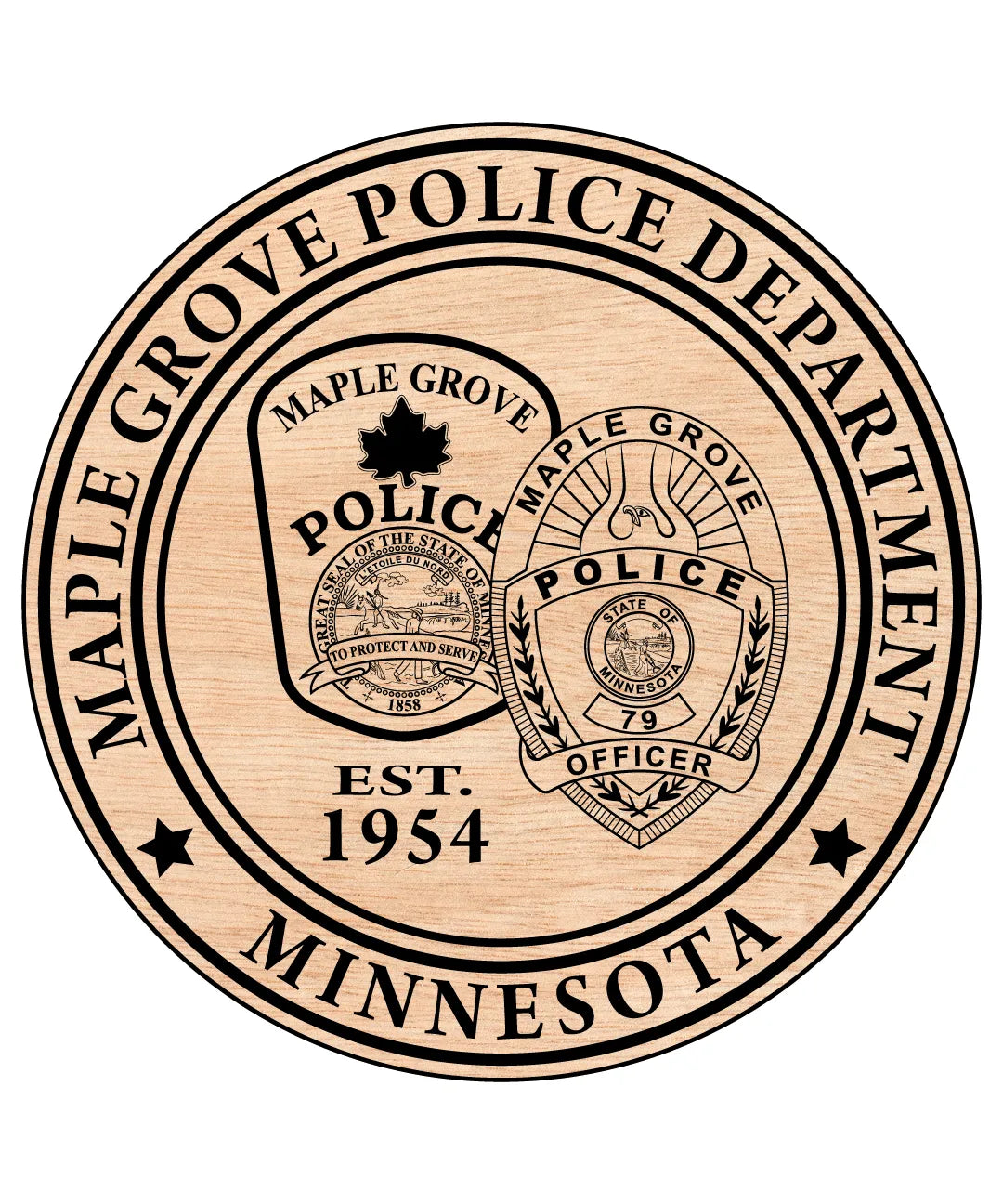 Maple Grove Police Department Logo SVG Minnesota Law Enforcement Vector