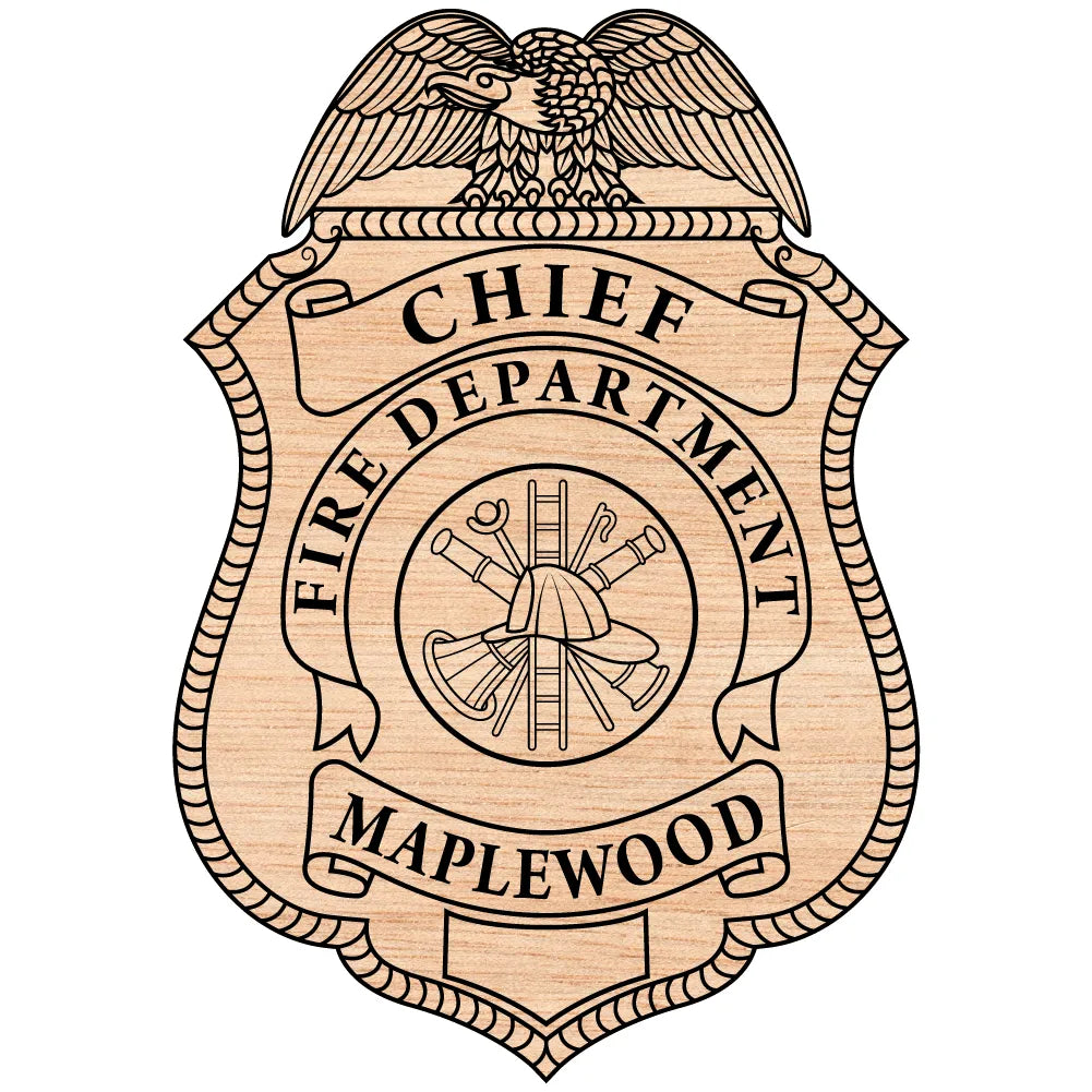 Maplewood Fire Chief Badge SVG Firefighter Vector