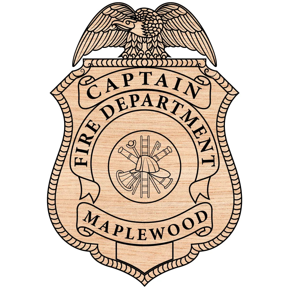 Maplewood Fire Department Captain Badge SVG Firefighter Vector