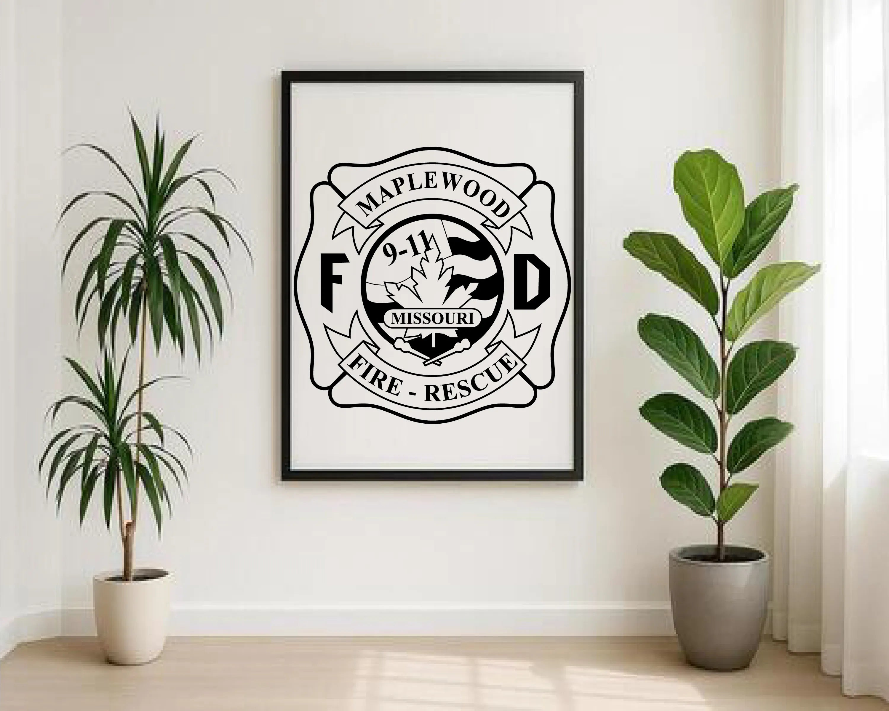 Maplewood Fire Department Logo Missouri SVG Missouri Firefighter Vector