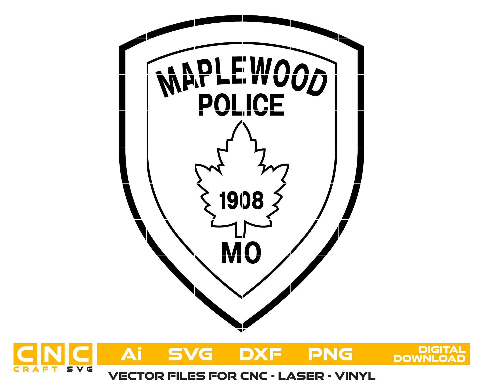 Maplewood Police Department Logo Missouri SVG Missouri Law Enforcement Vector
