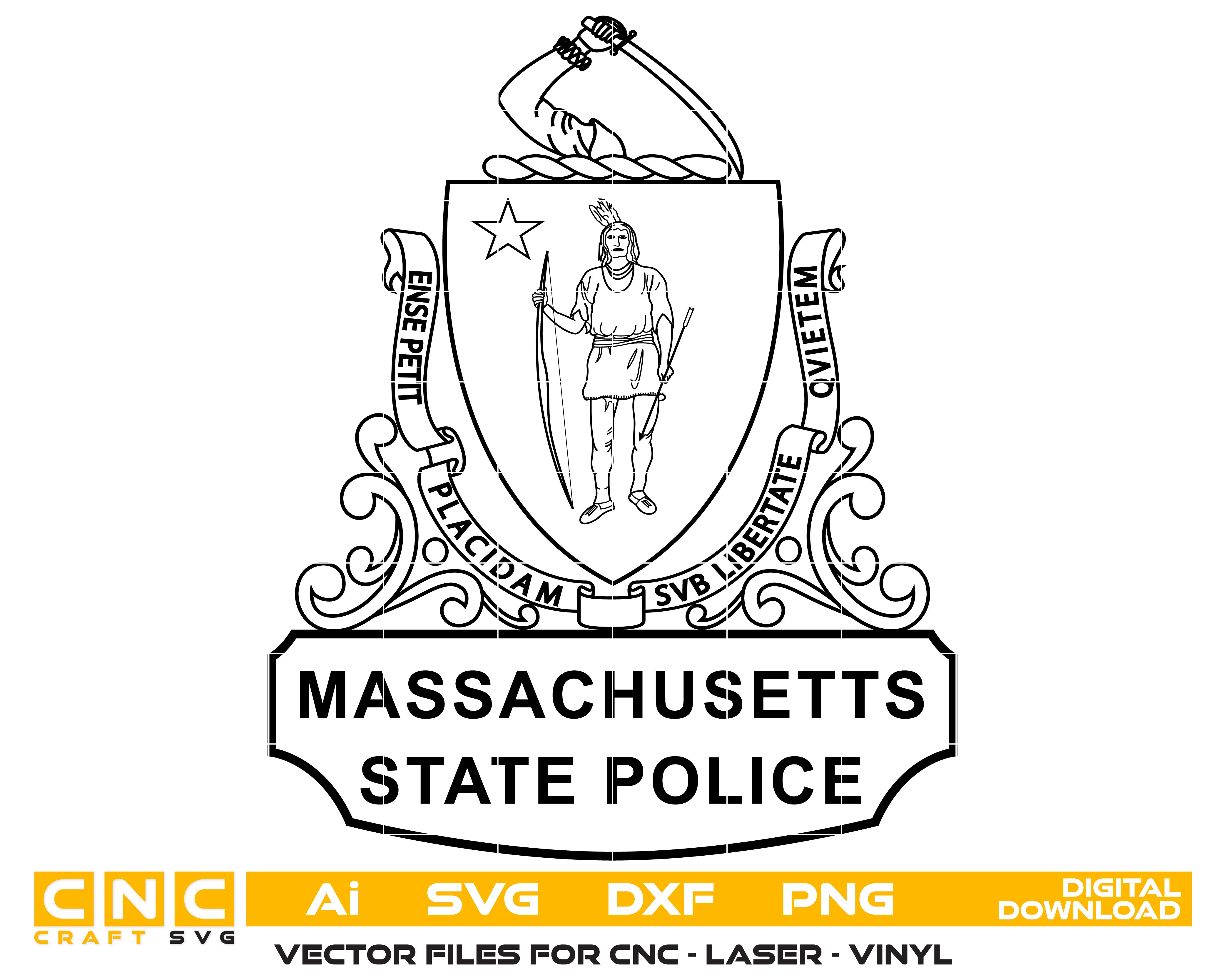 Massachusetts State Police Trooper Hat Badge SVG
Massachusetts State Police Badge Vector
Law Enforcement Badge Massachusetts
State Police Trooper Hat Badge SVG
Massachusetts State Police Emblem