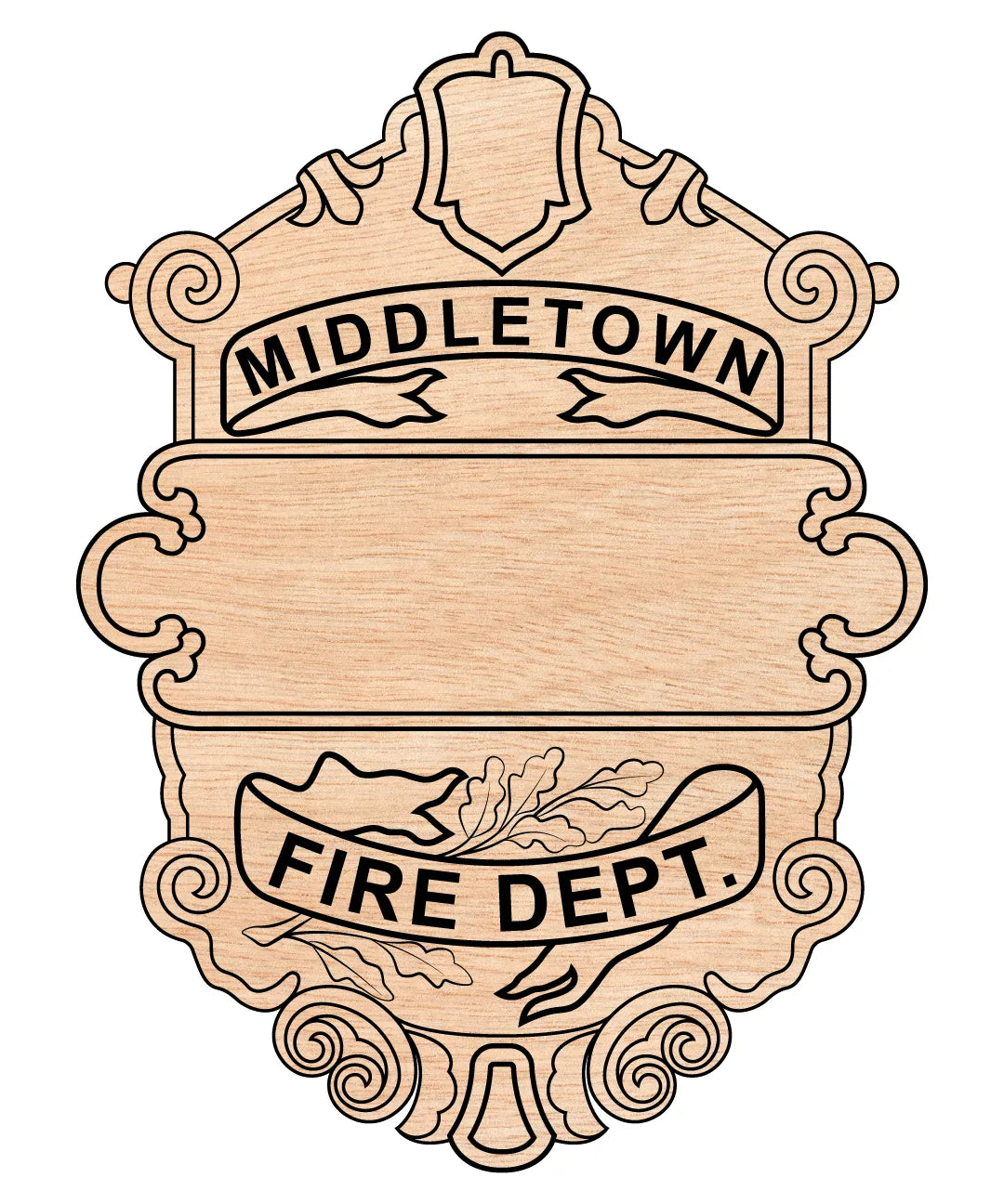 Middletown Fire Dept Fireman's Badge SVG Firefighter Vector