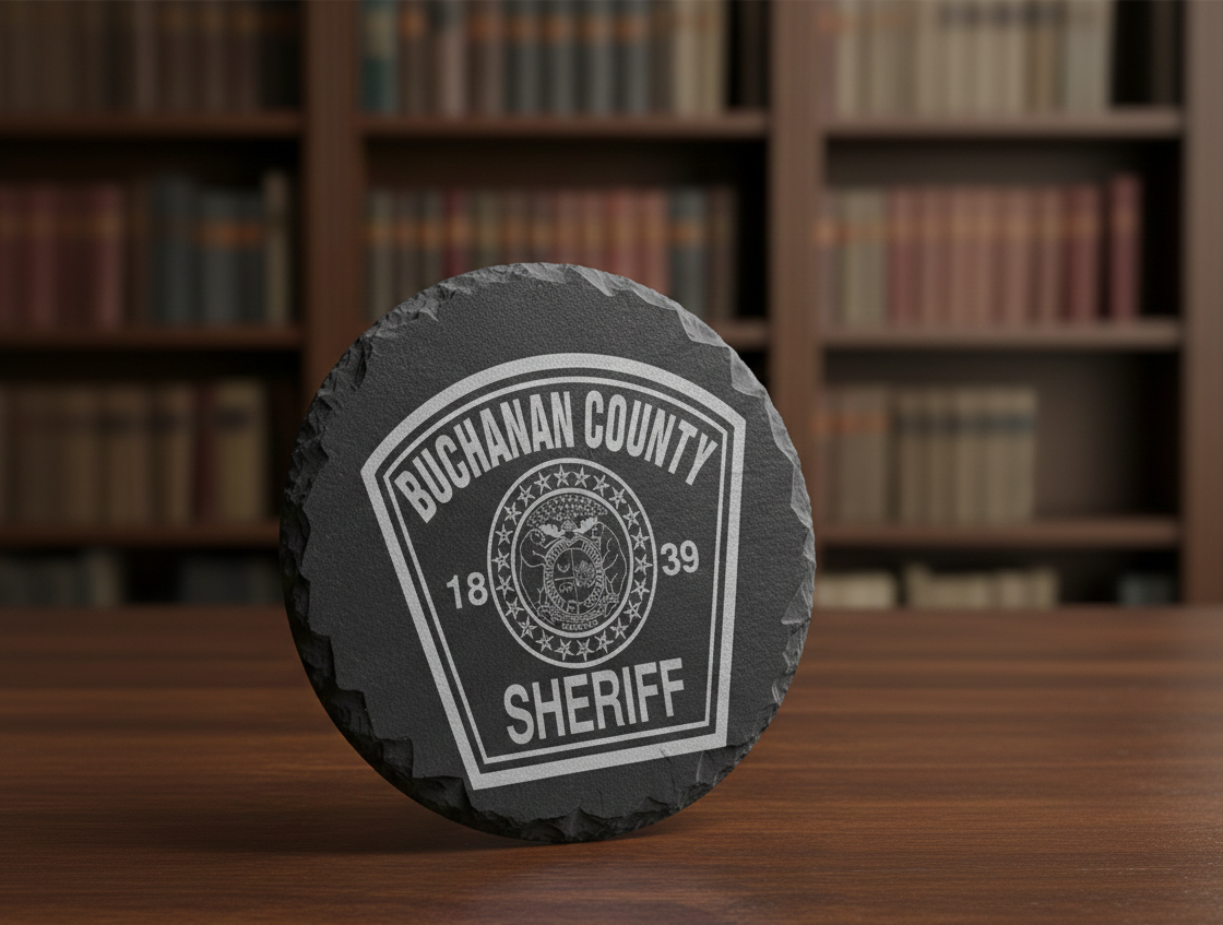 Buchanan County Sheriff Badge SVG
Missouri Law Enforcement Vector Design
Great Seal of Missouri Police Emblem
Sheriff Badge Engraving File
Buchanan County Shield CNC File