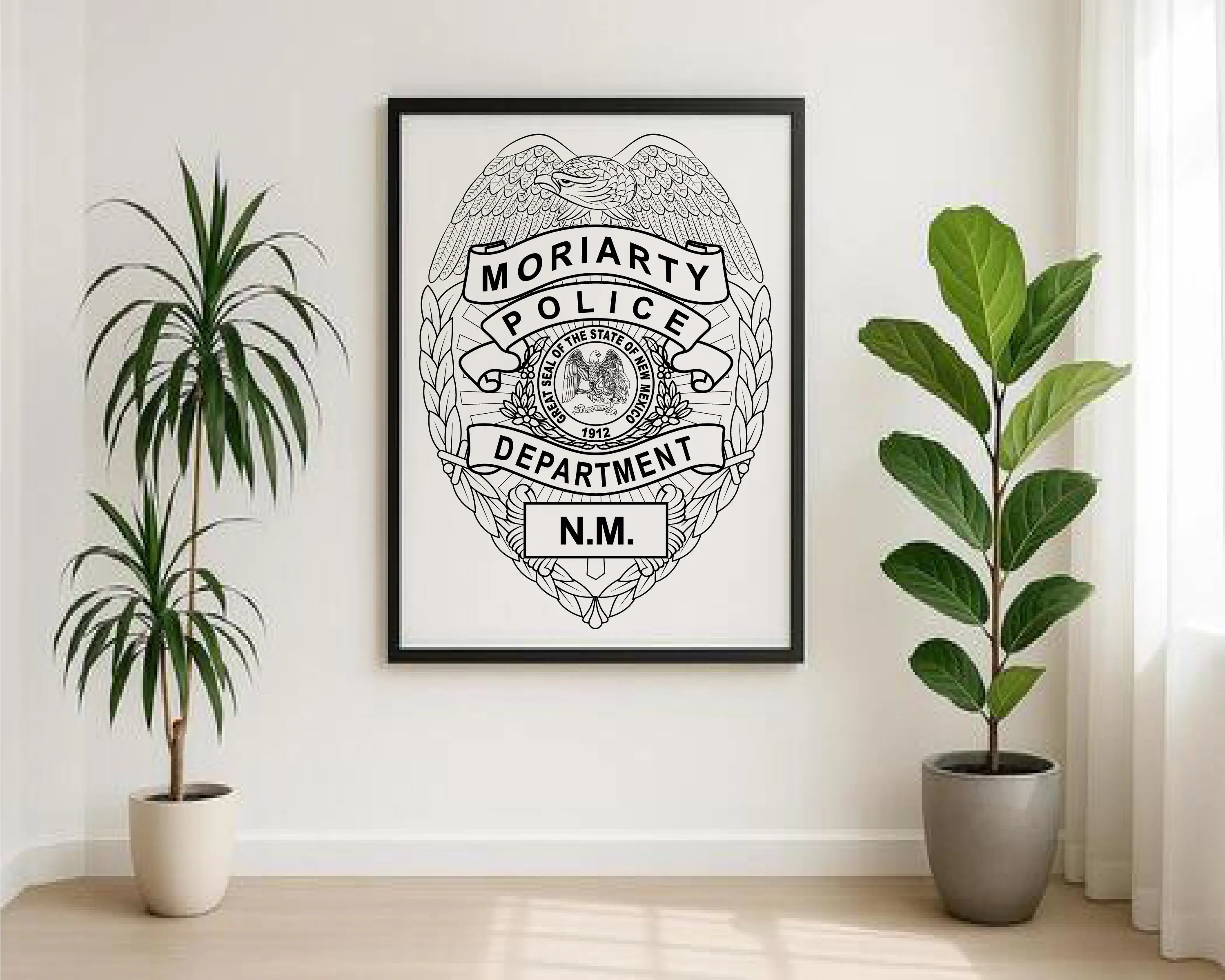 Moriarty Police Department Badge SVG New Mexico Law Enforcement Vector