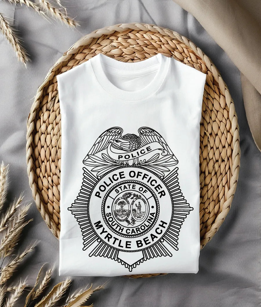 Myrtle Beach Police Officer Badge SVG South Carolina Law Enforcement Vector