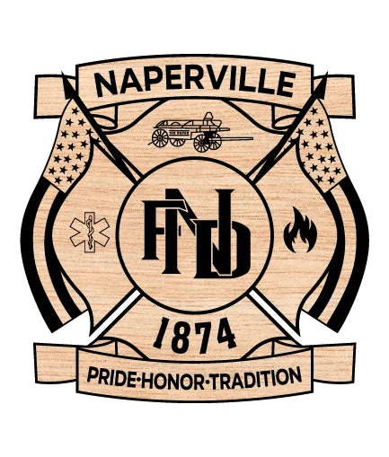 Naperville Fire Department Badge Illinois SVG Firefighter Vector