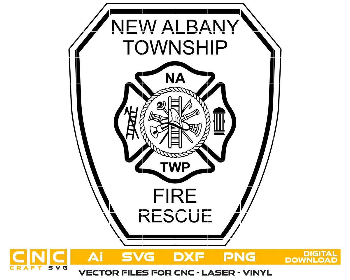 New Albany Township Fire Rescue Patch SVG Fire Rescue Vector