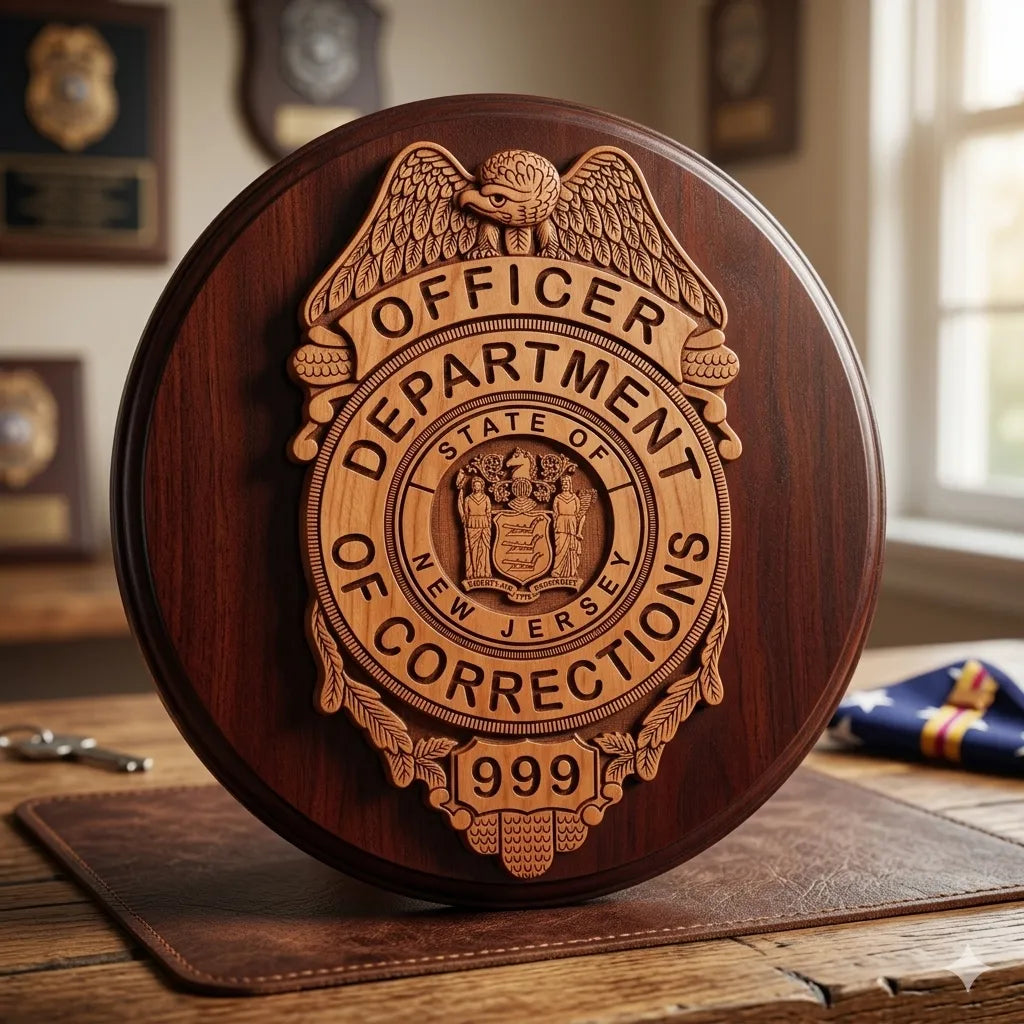 New Jersey Department of Corrections Badge SVG for CNC
New Jersey DOC Officer Vector for Laser Engraving
NJ Department of Corrections Emblem for Wood Carving
Professional New Jersey Corrections Badge Vector Design
NJ DOC SVG Logo for CNC Router Projects