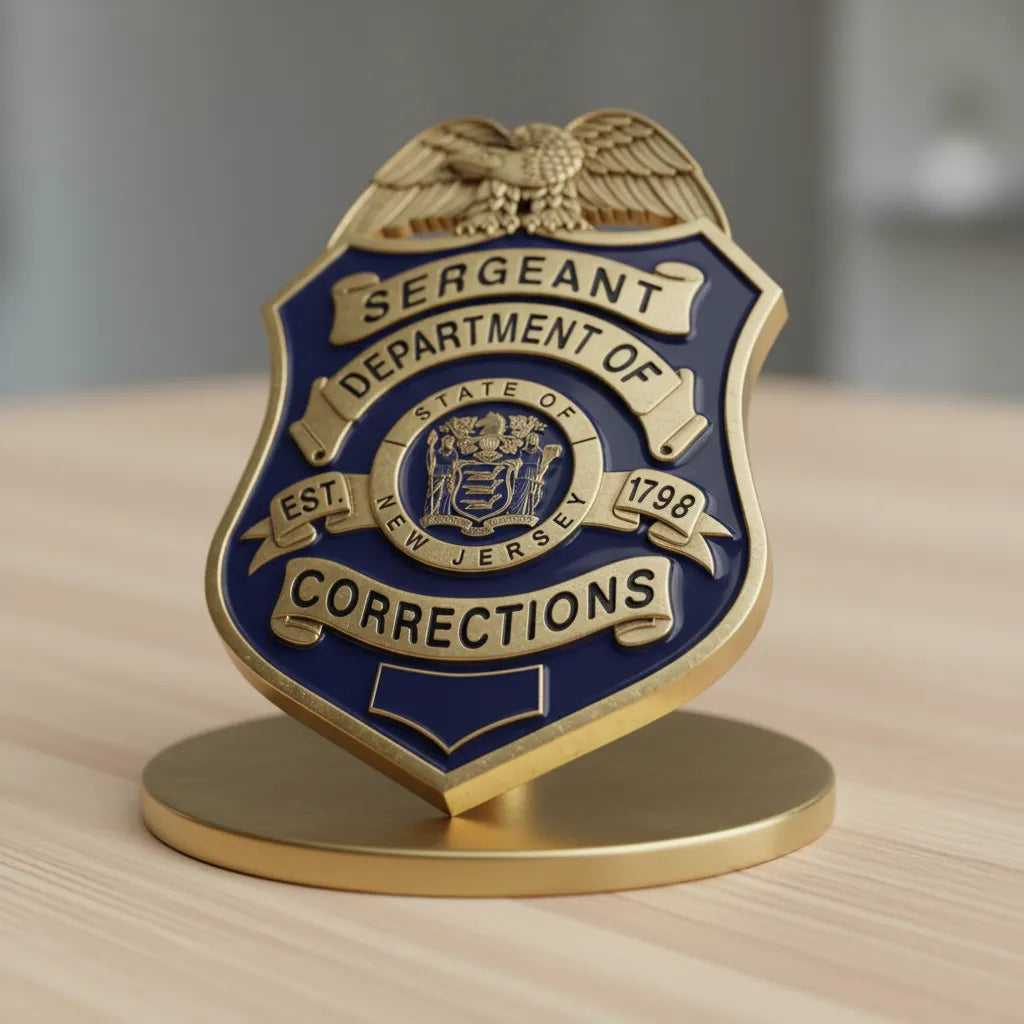 NJ Corrections Sergeant Badge SVG for CNC
NJ Corrections Sergeant Badge Vector for Laser Engraving
New Jersey Corrections Sergeant Emblem for Wood Carving
Professional NJ Corrections Sergeant Shield Design
NJ DOC Sergeant SVG Logo for CNC Router Projects