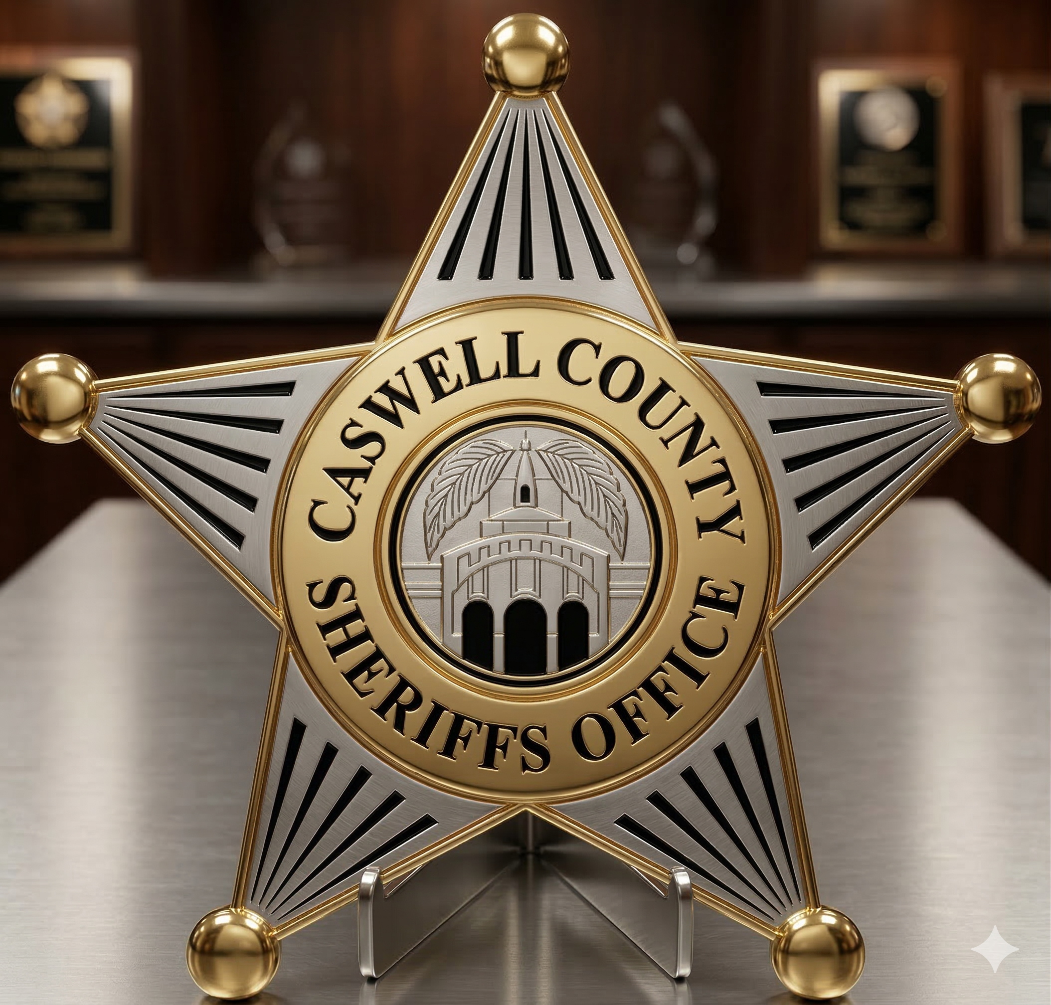 Caswell County Sheriff Badge SVG
North Carolina Law Enforcement Vector
Sheriff Office 5-Point Star Emblem
Deputy Plaque Engraving File
Caswell County Sign CNC File