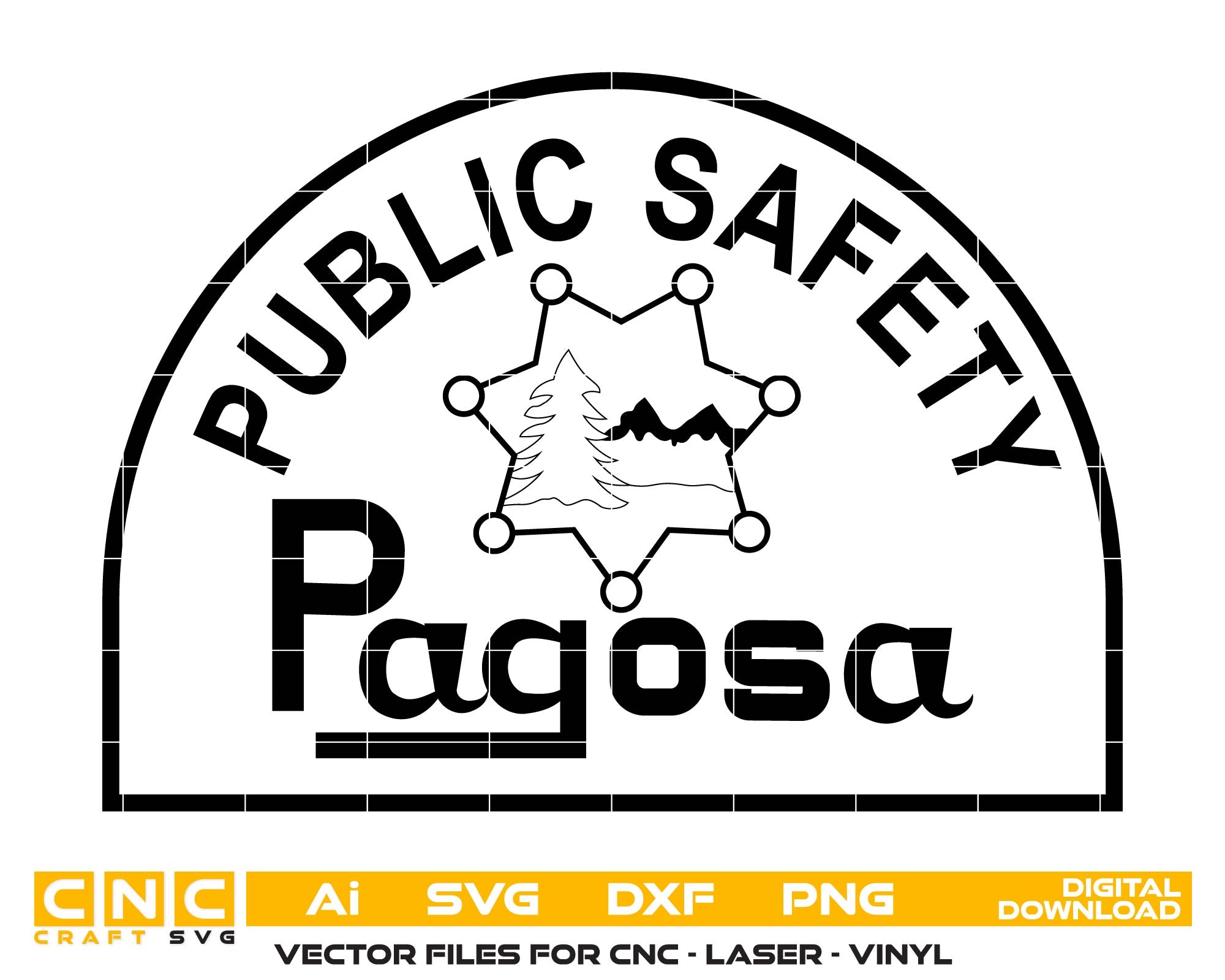 Pagosa Public Safety Police Patch SVG Colorado Law Enforcement Vector
