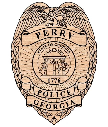 Perry Police Department Badge Georgia SVG Law Enforcement Vector