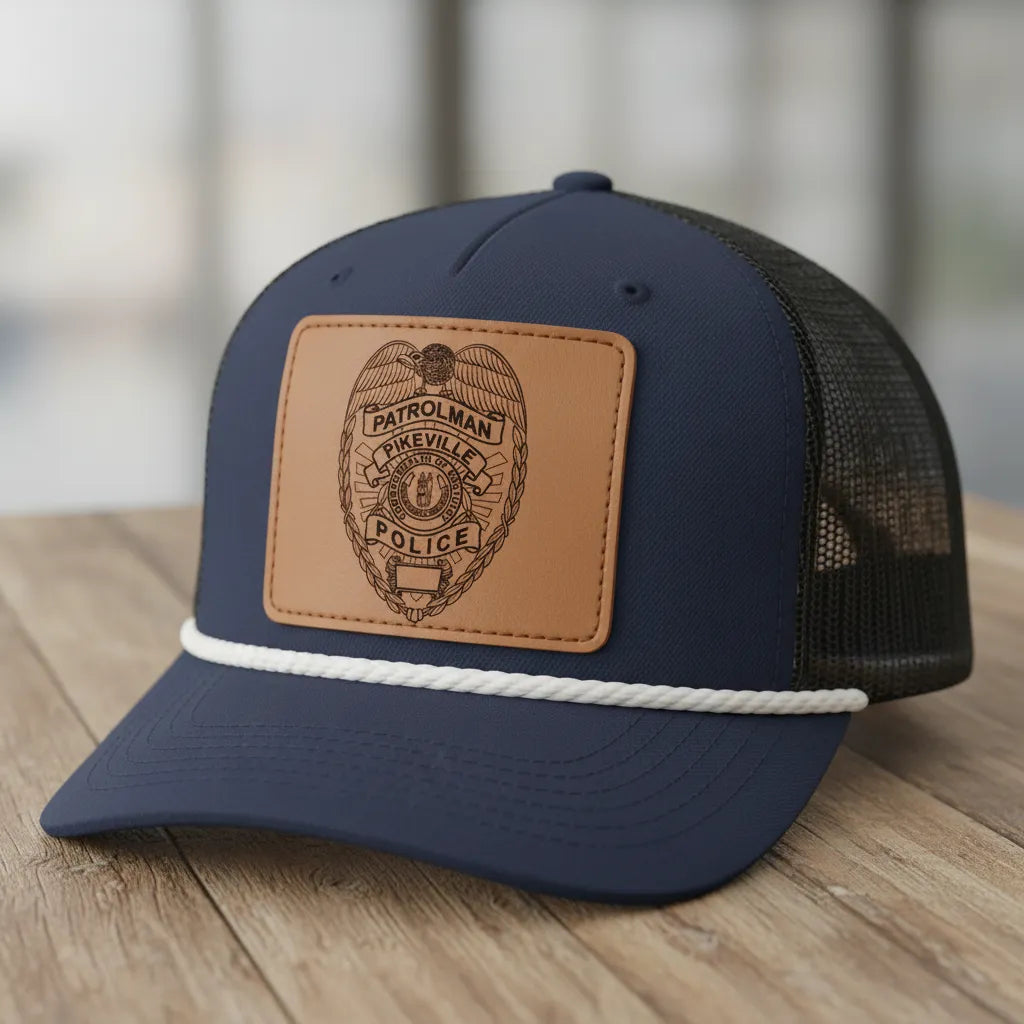 Pikeville Police Patrolman Badge SVG
Kentucky Law Enforcement Vector Design
Eagle Laurel Wreath Badge Engraving File
Pikeville KY Police Sign CNC File
Commonwealth of Kentucky Seal Vector for Lasers