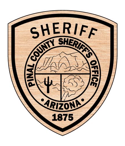 Pinal County Arizona Sheriff Badge SVG
Arizona State Shield Badge Vector Design
Pinal County AZ SO Emblem for CNC Engraving