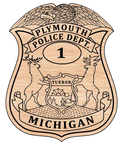 Plymouth Police Department Badge Michigan SVG Law Enforcement Vector