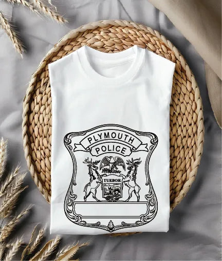 Plymouth Police Department Badge SVG Michigan Law Enforcement Vector