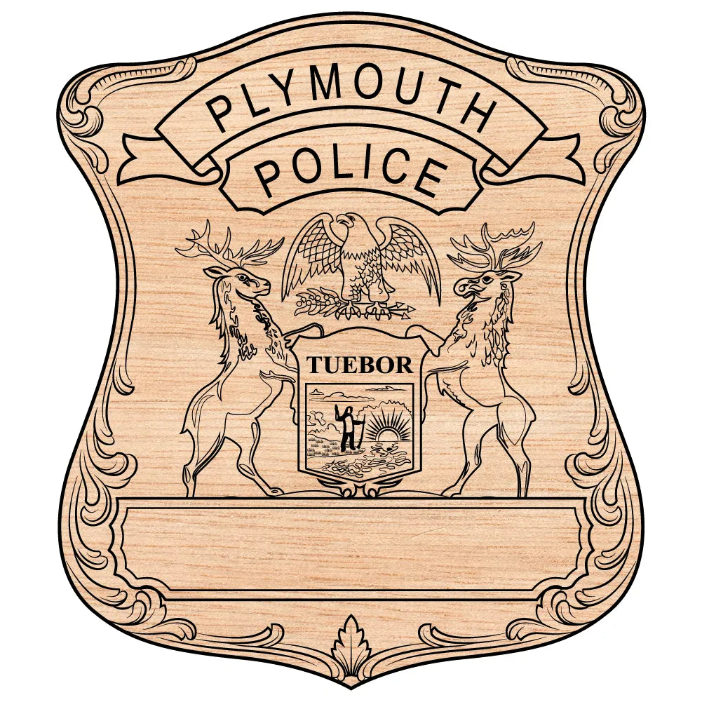 Plymouth Police Department Badge SVG Michigan Law Enforcement Vector