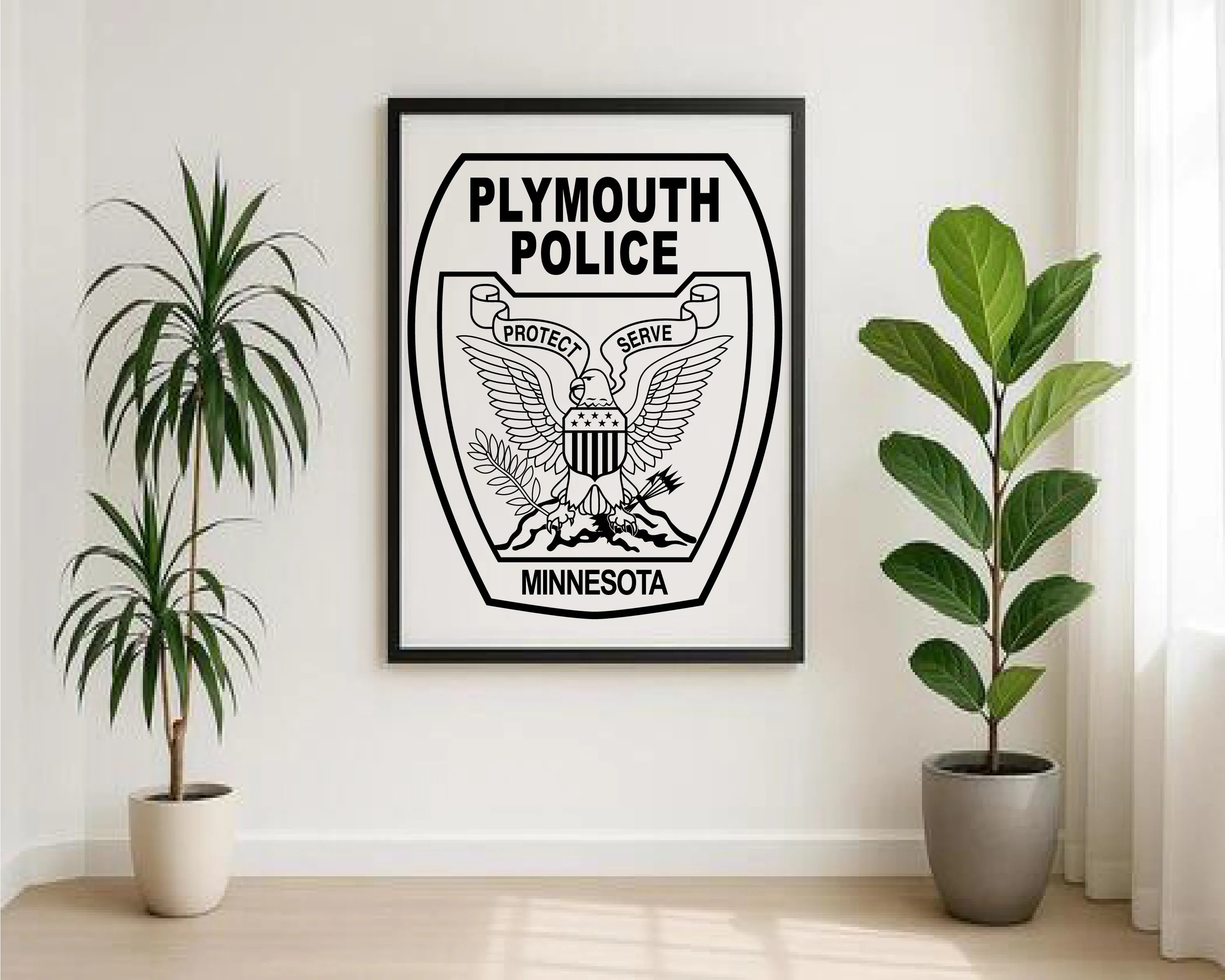 Plymouth Police Department Patch Minnesota SVG Minnesota Law Enforcement Vector
