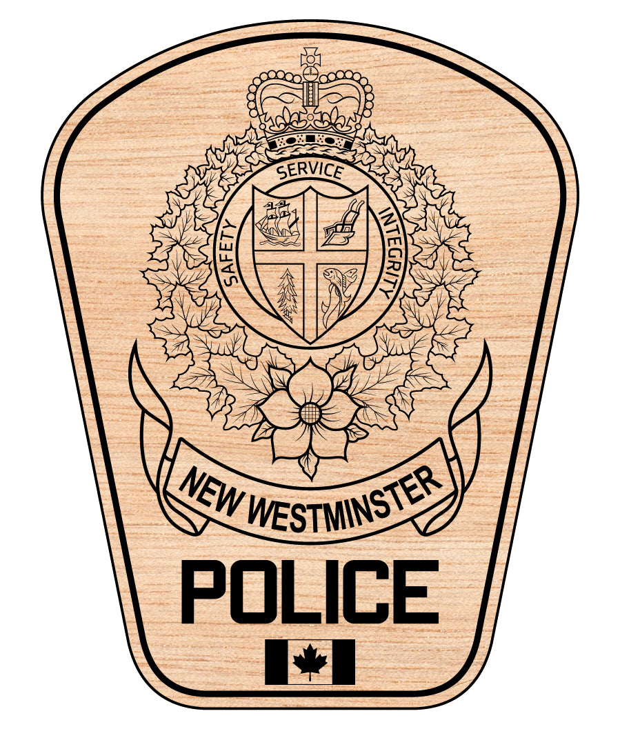 New Westminster Police Patch SVG
British Columbia Law Enforcement Vector
Canadian Police Maple Leaf Emblem
Police Patch Engraving File
New Westminster Sign CNC Router File