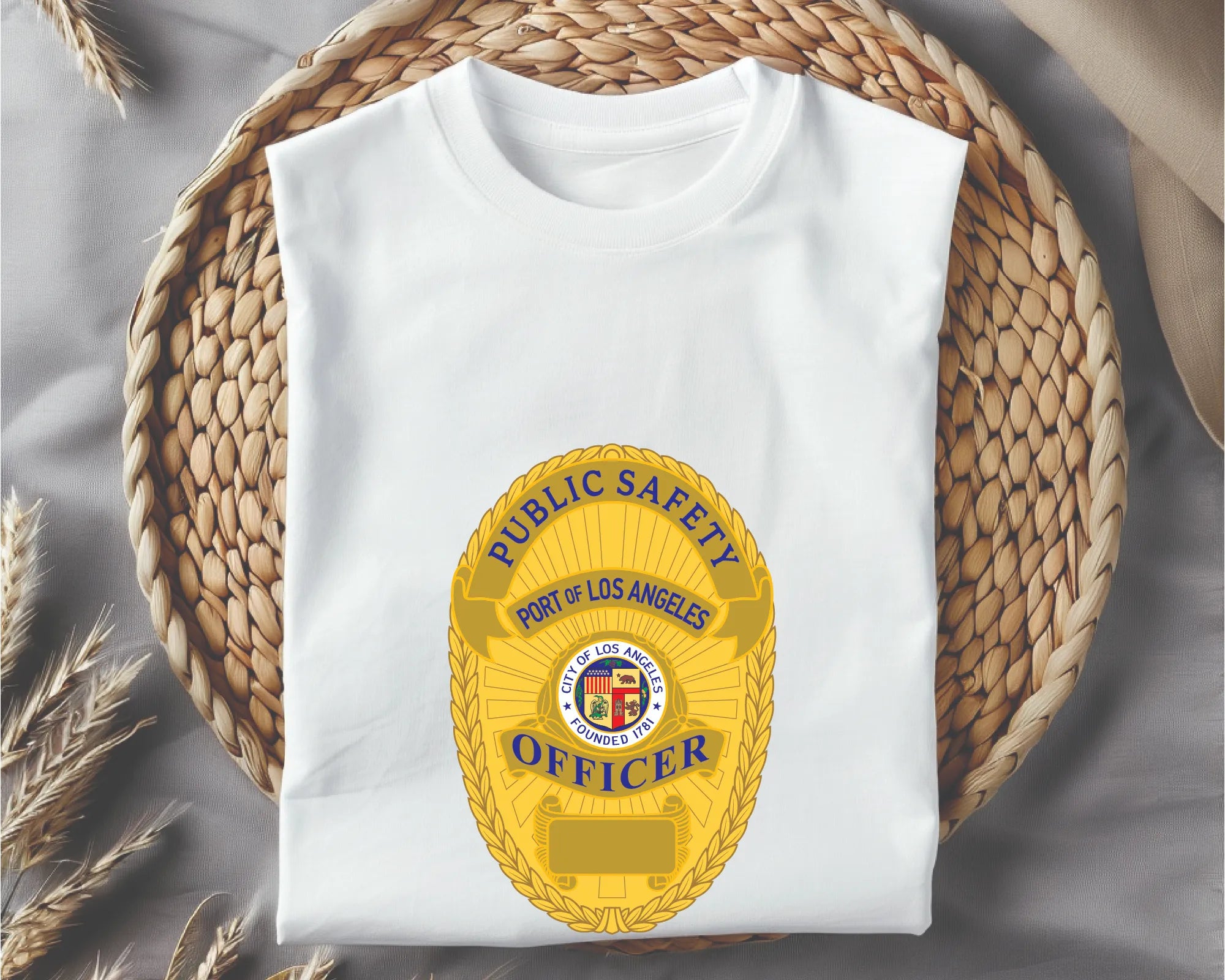Archivo de color SVG de la insignia del oficial de seguridad pública del Puerto de Los Ángeles