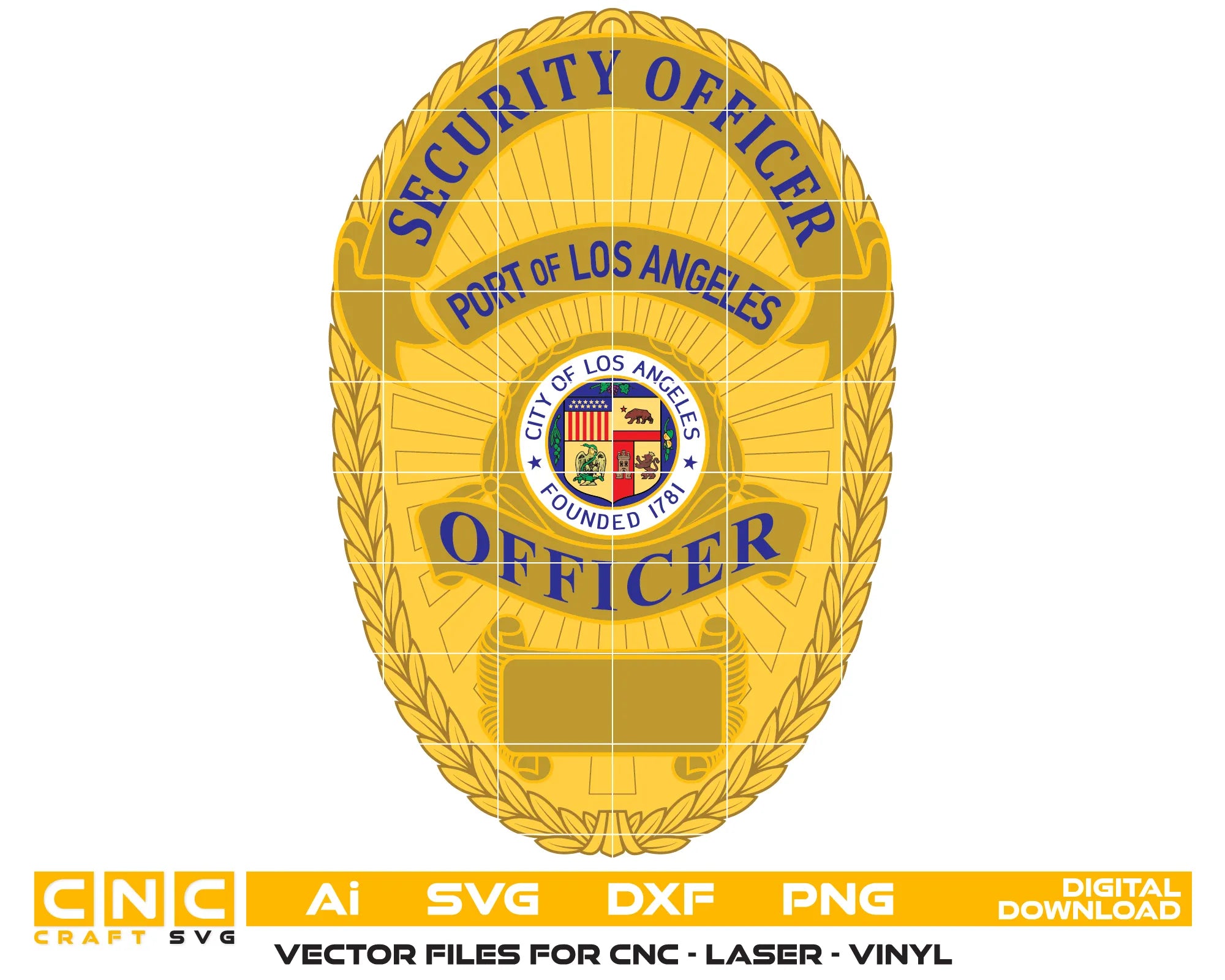 Port of Los Angeles Security Officer Badge