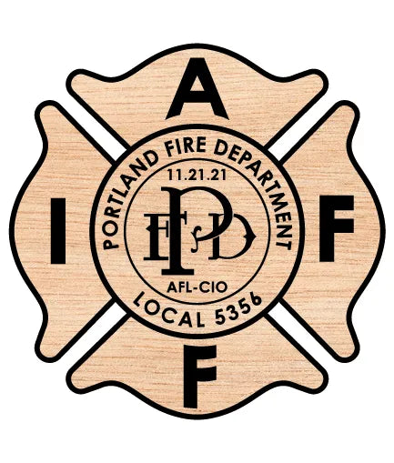 Portland Fire Fighters Local 5356 Badge Indiana SVG Firefighter Vector