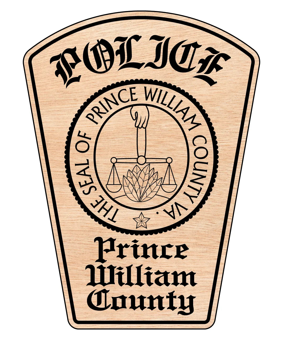 Prince William County Police Department Patch SVG Virginia Law Enforcement Vector