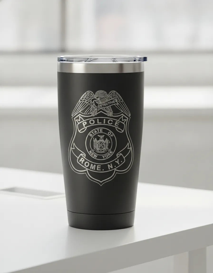 Rome NY Police Detective Badge SVG
New York Law Enforcement Shield Vector
State of New York Seal Engraving File
Eagle Topped Police Badge Sign CNC File
Detective Shield Vector for Lasers
