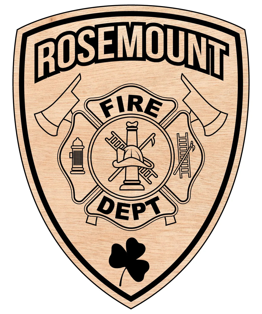 Rosemount Fire Department Patch SVG
Fire Rescue Shield Vector
Maltese Cross Shamrock Emblem
Firefighter Plaque Engraving File
Rosemount Fire Dept Sign CNC File