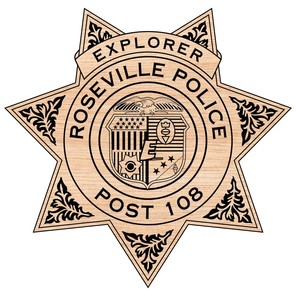 Roseville Police Department Explorer Post 108 Badge SVG Law Enforcement Vector