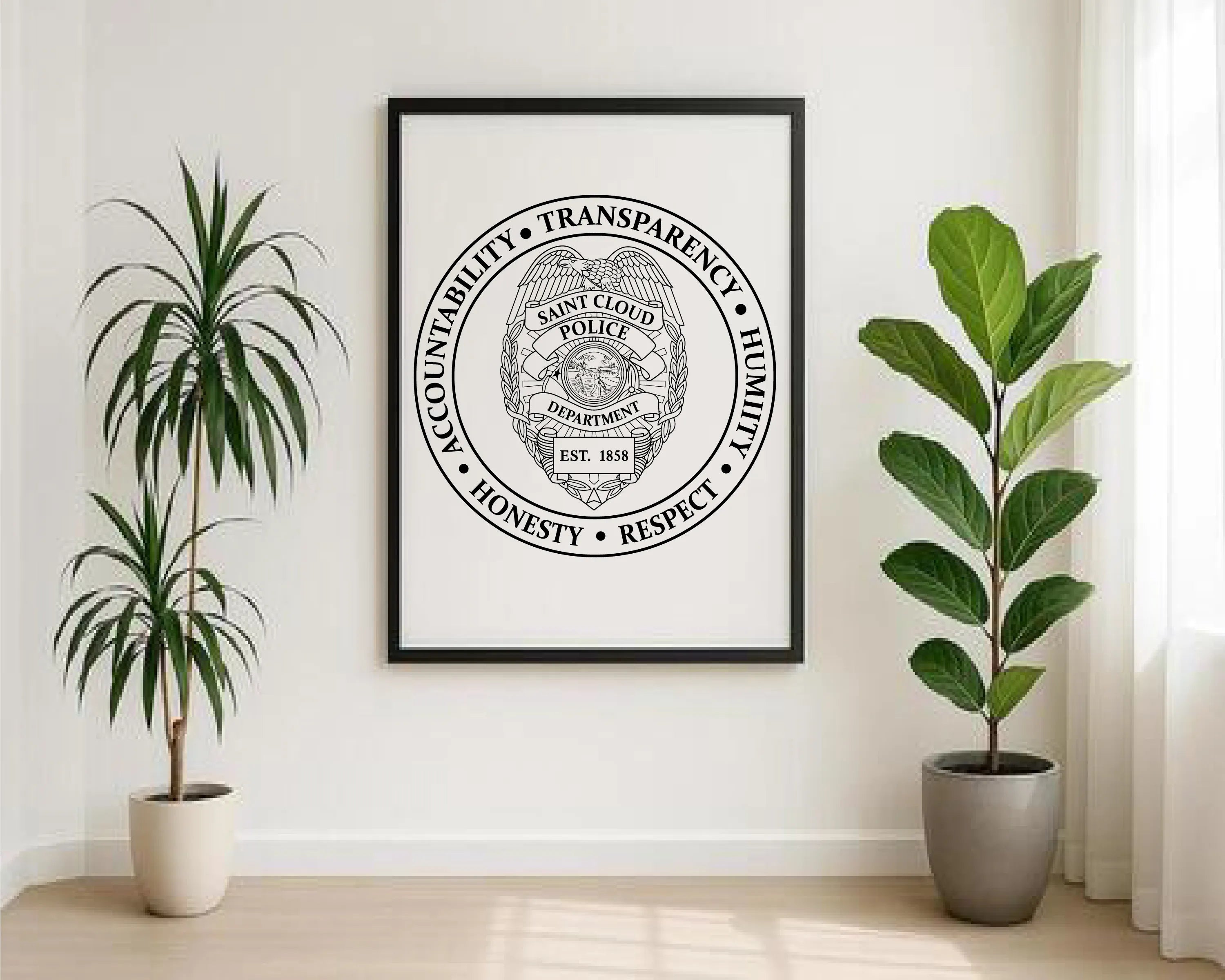 Saint Cloud Police Department Badge SVG Minnesota Law Enforcement Vector