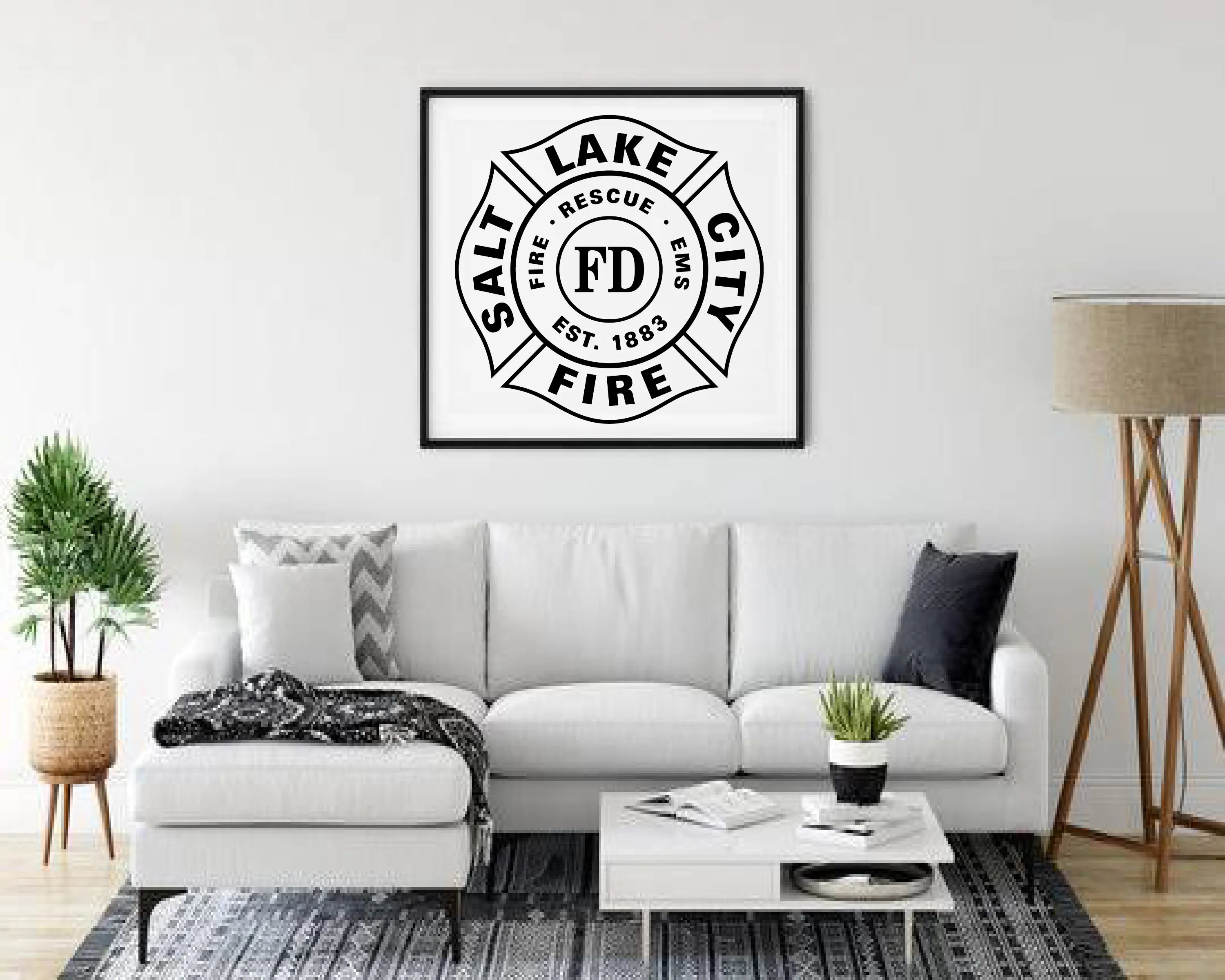 Salt Lake City Fire Department Logo SVG Utah Firefighter Vector