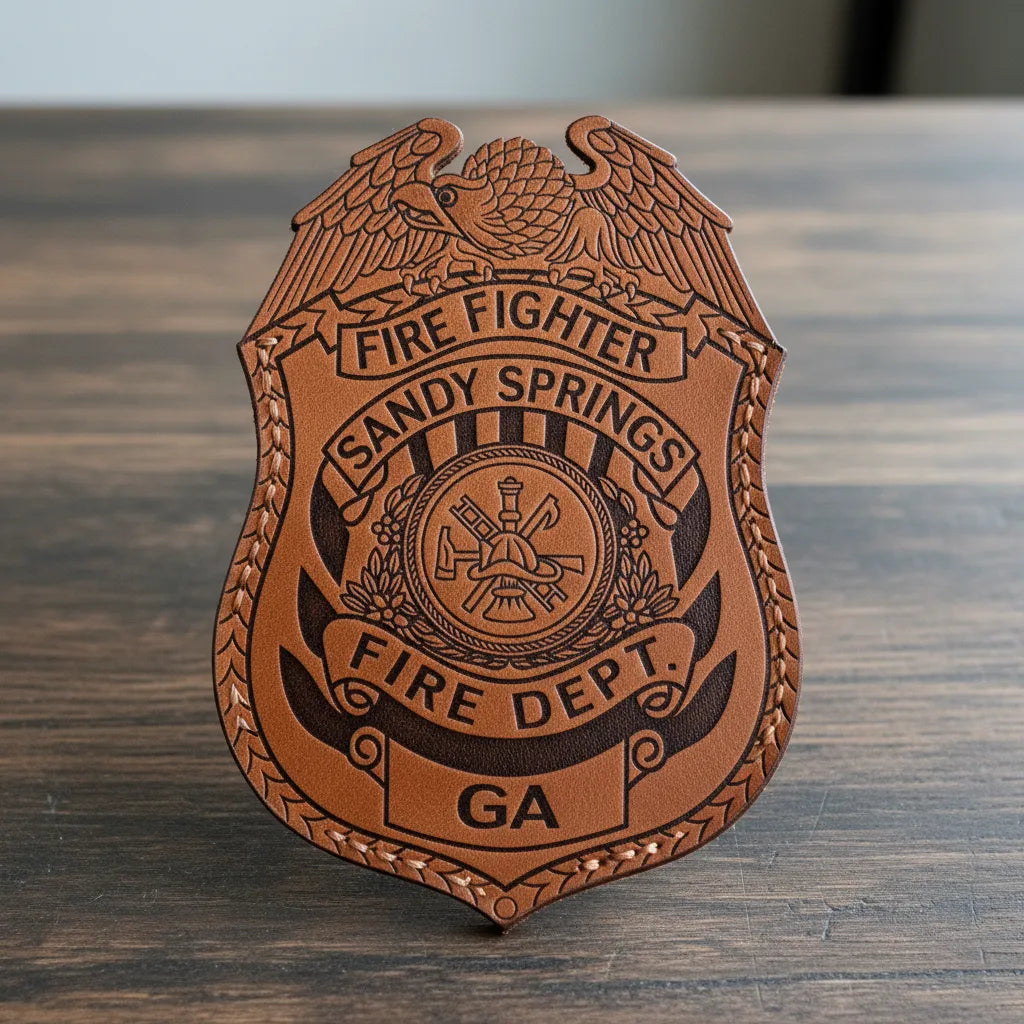 Sandy Springs Fire Department Badge SVG
Georgia Firefighter Vector Design
Eagle Fire Badge Engraving File
Sandy Springs Fire Sign CNC File
Fire Scramble Vector for Laser Cutting