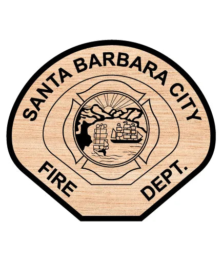 Santa Barbara City Fire Department Patch SVG California Firefighter Vector