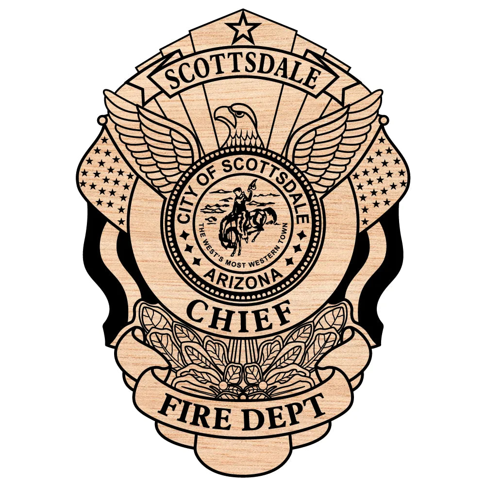 Scottsdale Fire Chief Badge SVG Arizona Firefighter Vector