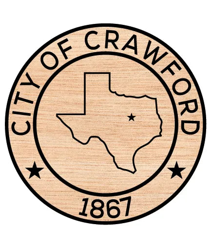 Seal of City of Crawford SVG Texas Municipal Vector