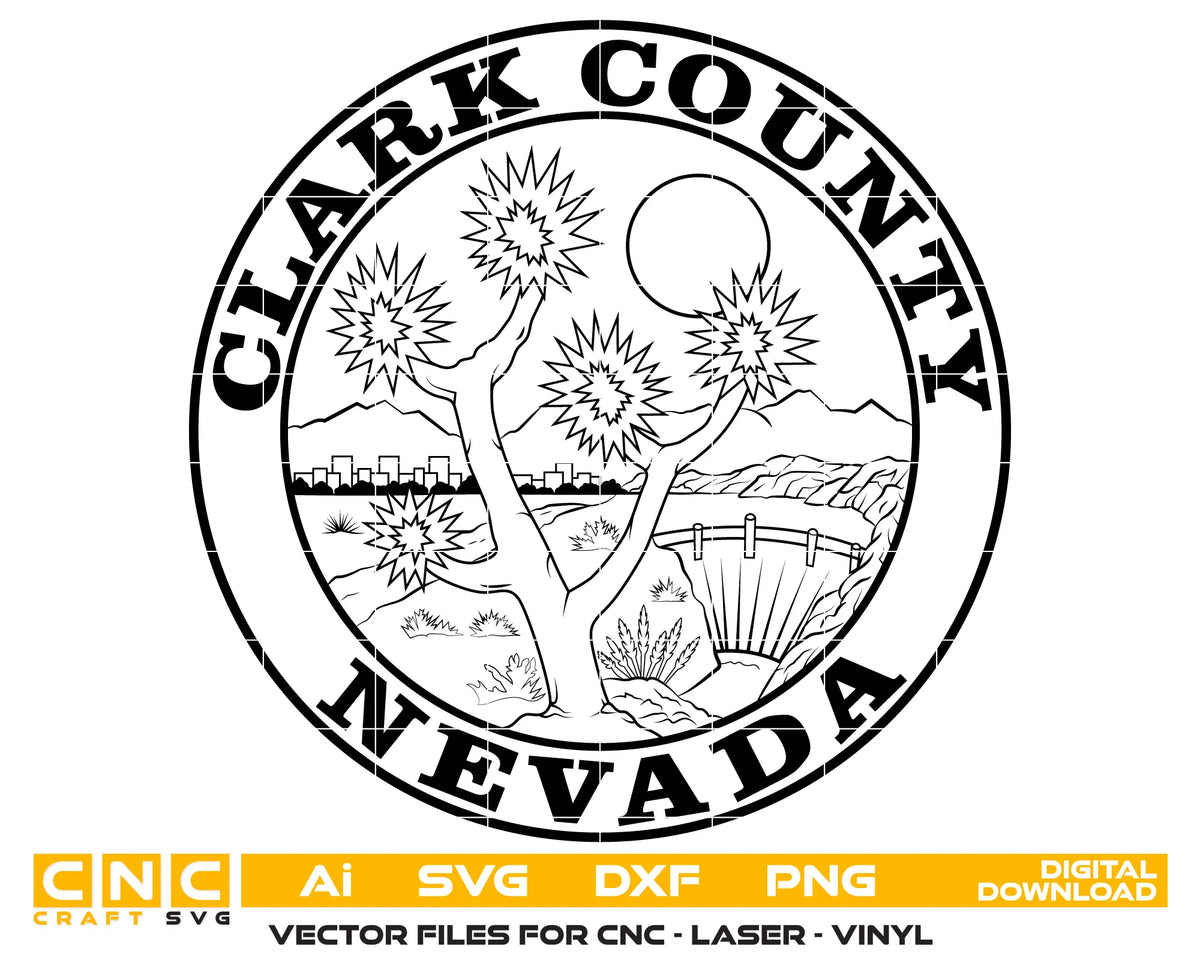 Seal of Clark County Nevada SVG Government Vector