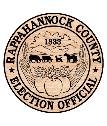 Seal Of Election Official Rappahannock County SVG Virginia Vector